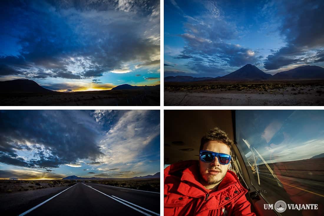 A caminho do Salar de Tara, pausa para fotografar o Licancabur