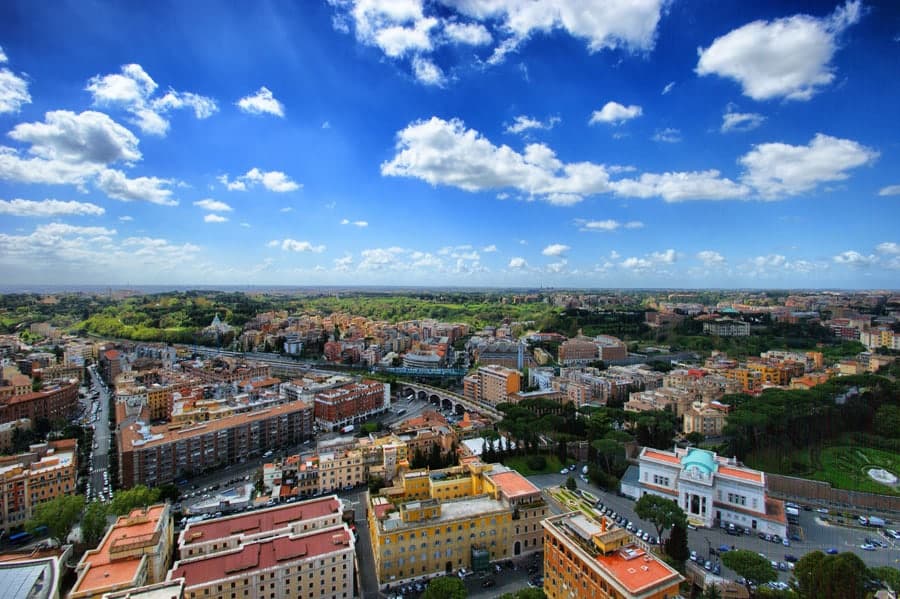 Vista da cúpula da Basílica de São Pedro - Vaticano, Itália