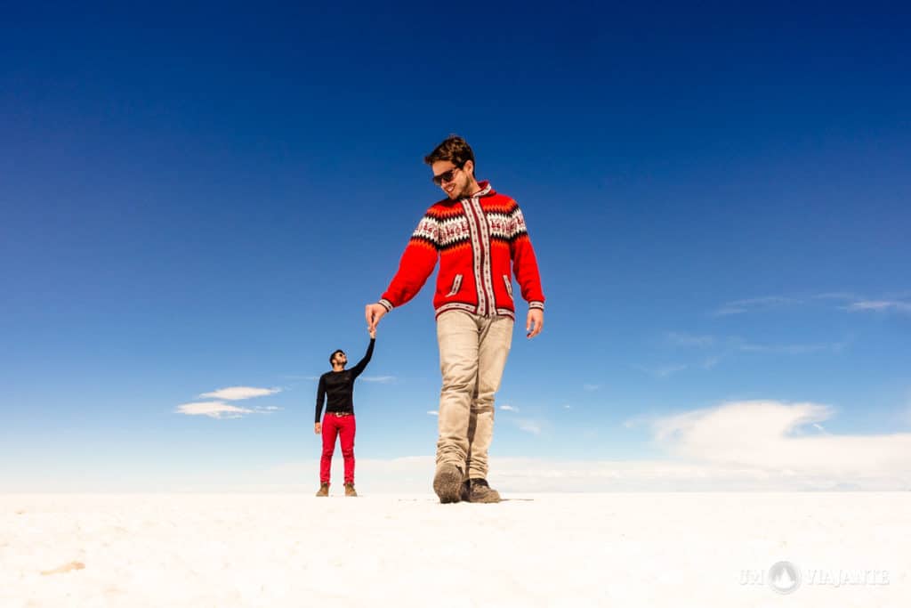 Fotos criativas no Salar de Uyuni