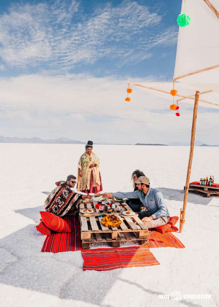 Almoço no Salar de Uyuni