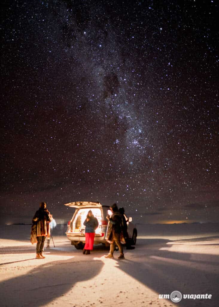 Fotos noturnas no Salar de Uyuni