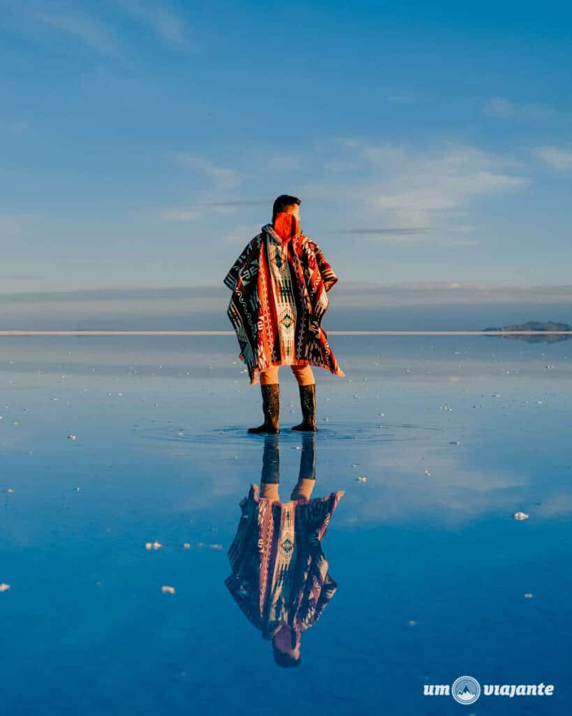 Pôr do sol no Salar de Uyuni